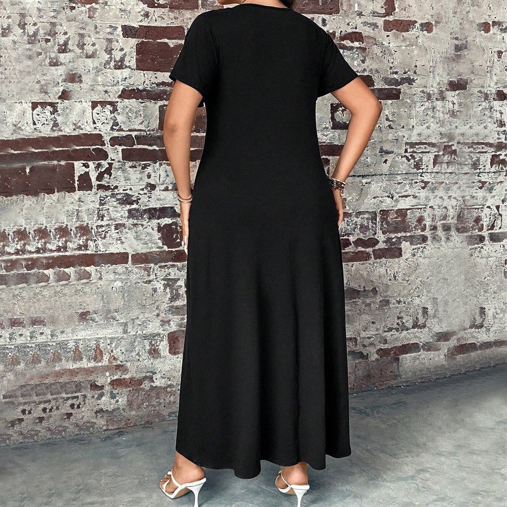Damen lässiges Maxikleid mit Knopfdetails und elegantem Schnitt R&B