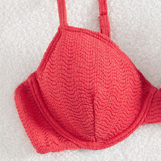 Damen Push-Up-Bikini mit stylishen Texturen R&B