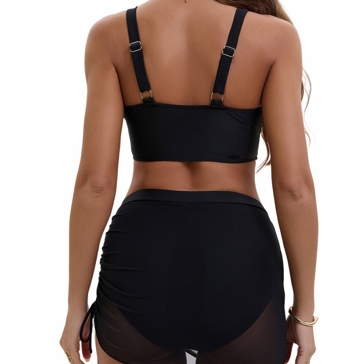 Damen Sportives Bikini-Set mit verstellbarem Wickelrock und modischen Details R&B