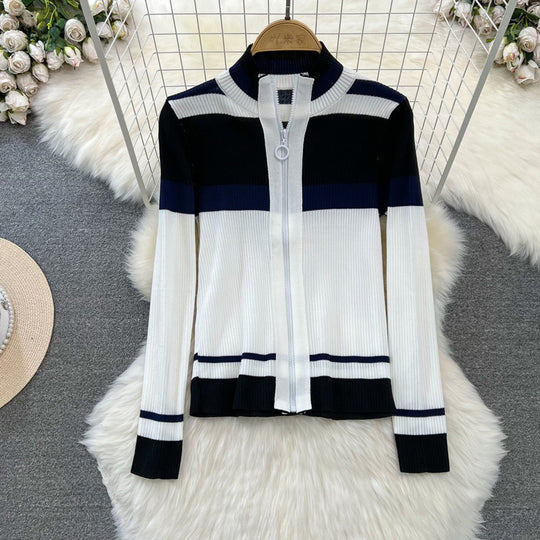 Damen sportliches Cardigan und Schlaghosen-Set R&B