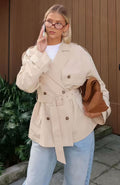 Damen Trenchcoat mit modischem Schnitt und taillierter Silhouette R&B
