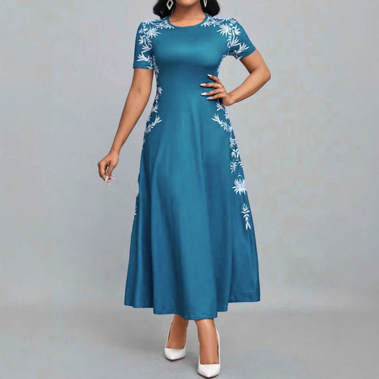 Damen Elegantes Maxikleid mit floralen Stickereien R&B