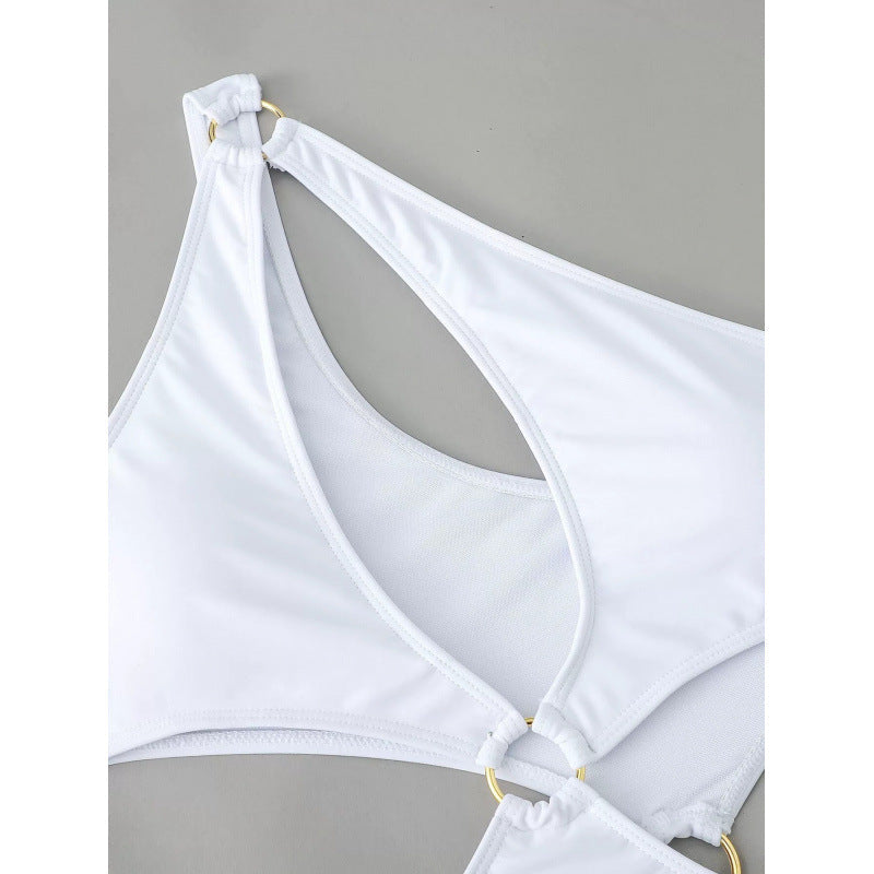 Damen Cut-Out Badeanzug mit modischem Ringdetail und figurformendem Schnitt R&B