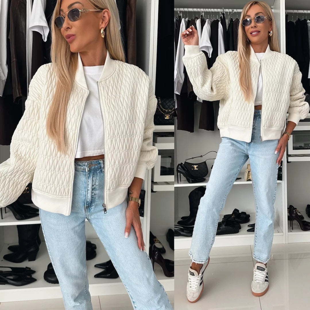 Damen elegante Steppjacke mit voluminösen Ärmeln R&B