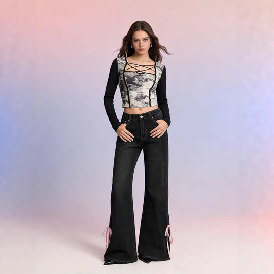 Damen Hochwertige vielseitige Jeanshose R&B
