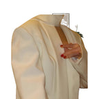 Damen Blazer-Kleid mit tiefem V-Ausschnitt und eleganten langen Ärmeln R&B