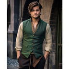 Herren elegante Anzugweste mit feinen Details und praktischen Taschen