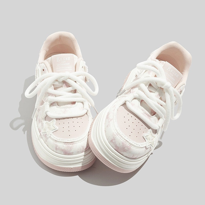 Damen Sportliche Sneakers mit einzigartigem Sternenmotiv und dämpfender Sohle