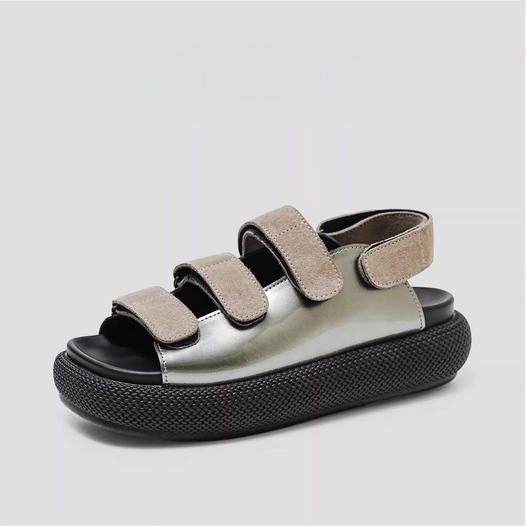 Damen Komfortable Sandalen mit verstellbaren Klettverschlüssen und luftiger Sohle R&B