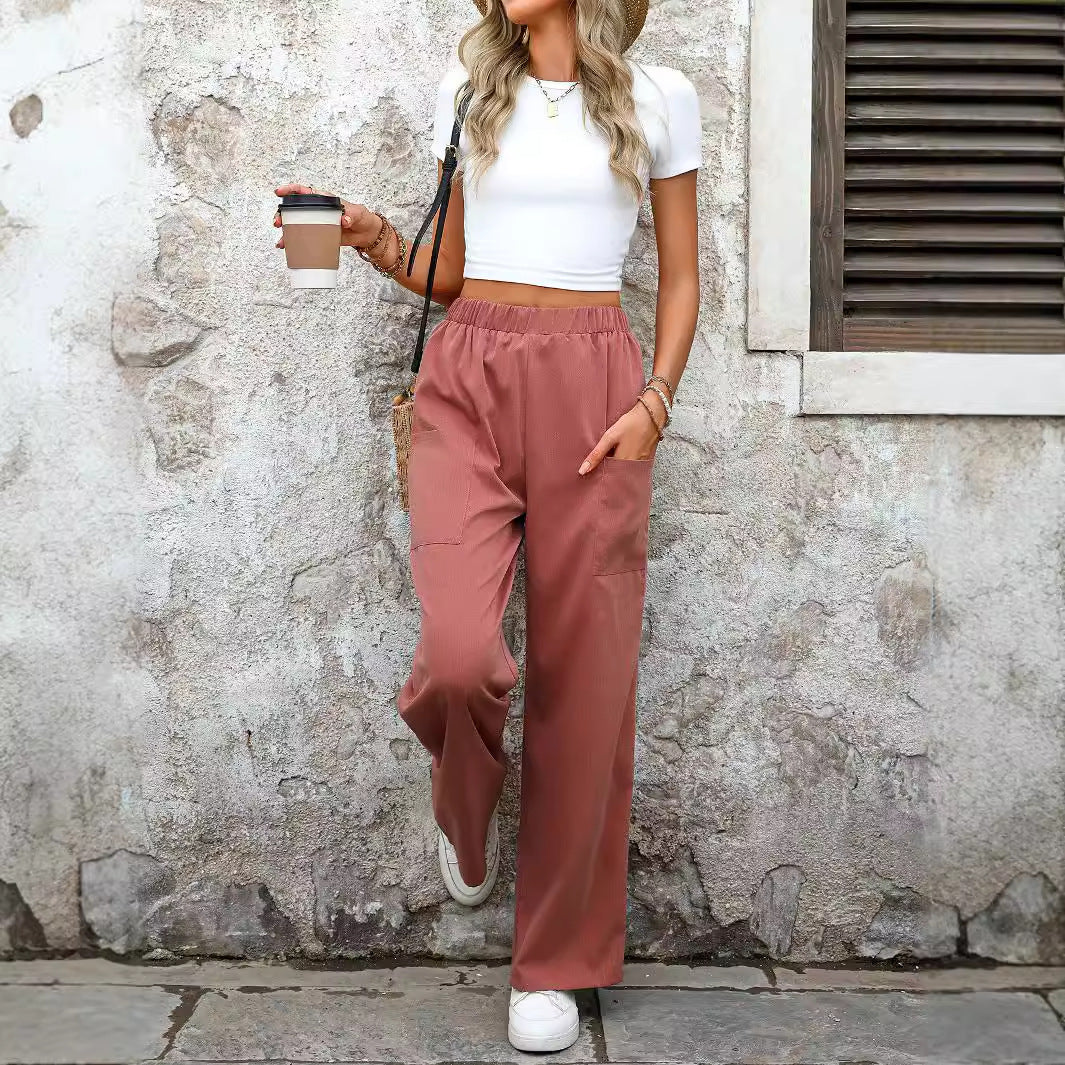 Damen Komfortable weite Stoffhose R&B