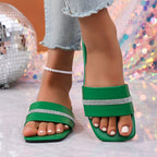 Damen Glamouröse Slide-Sandalen mit beeindruckenden Strass-Akzenten R&B