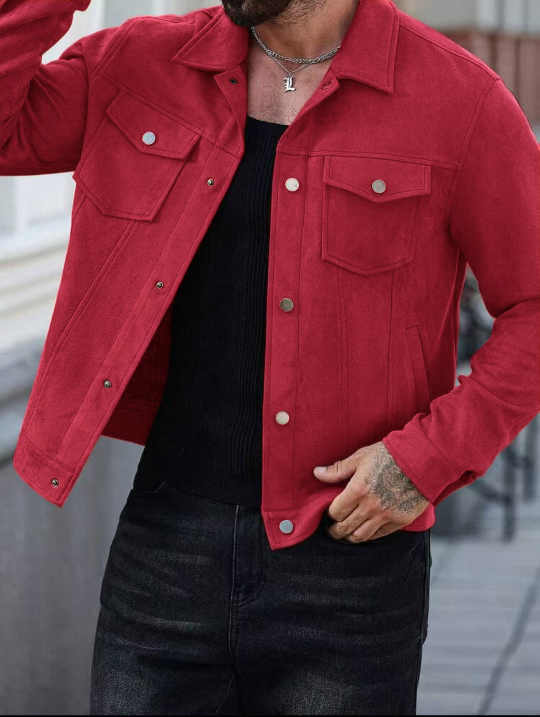 Herren lässige Wildlederjacke R&B