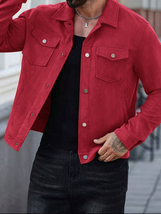 Herren lässige Wildlederjacke R&B