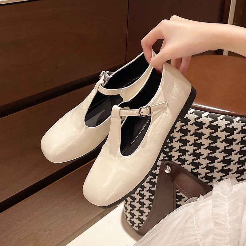 Damen Ballerina-Schuhe mit praktischem Schnallenverschluss und bequemer Innensohle R&B