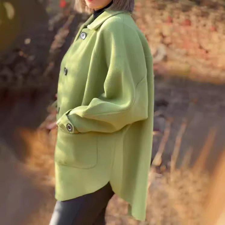Damen Übergangsjacke mit großem Kragen und praktischen Taschen R&B