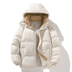 Damen isolierte Steppjacke mit Kapuze und hohem Kragen