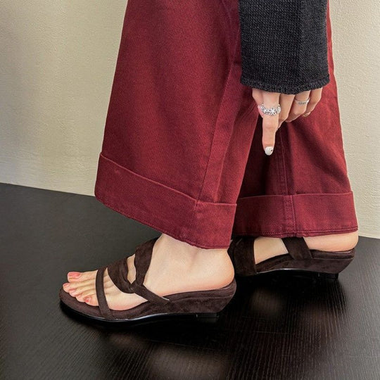 Damen komfortable Zehentrenner-Sandalen mit elegantem Riemendesign R&B