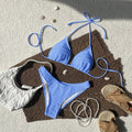 Damen Triangel-Bikini mit strukturierter Oberfläche und verstellbaren Trägern R&B