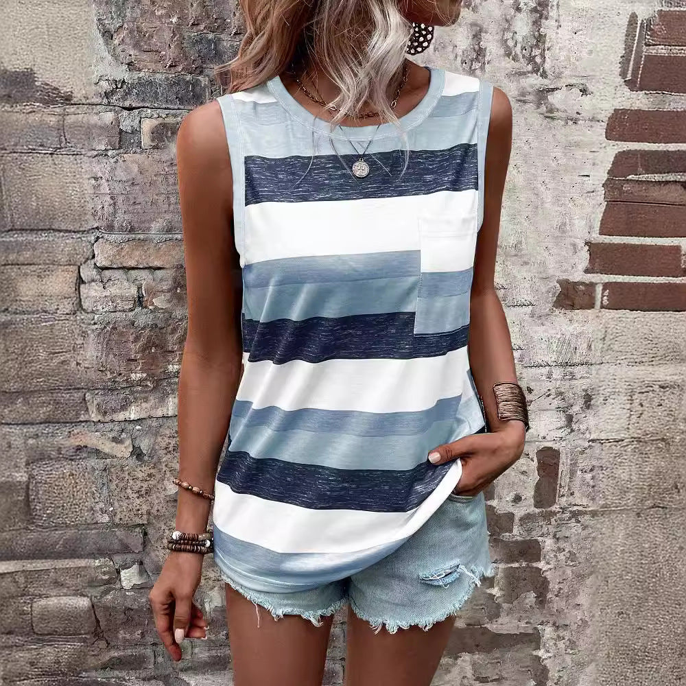 Damen Gestreiftes Freizeittop R&B