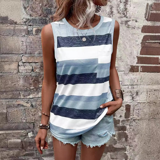 Damen Gestreiftes Freizeittop R&B
