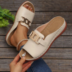Damen modische Schlappen mit eleganter Schnalle R&B