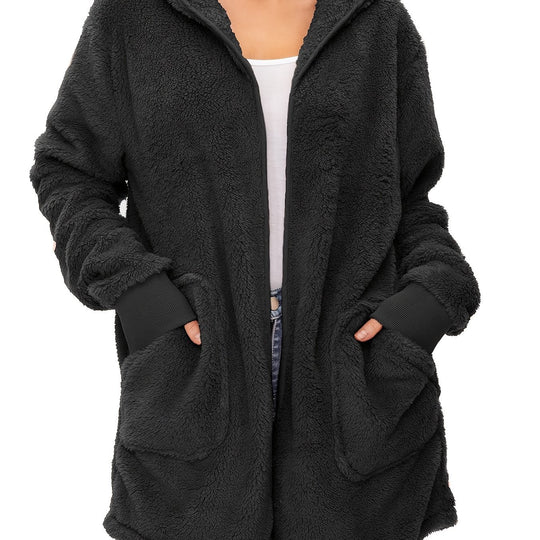 Damen weicher Fleece-Mantels R&B
