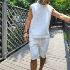 Herren lässiges Kurzarm Sweatshirt und Shorts Set