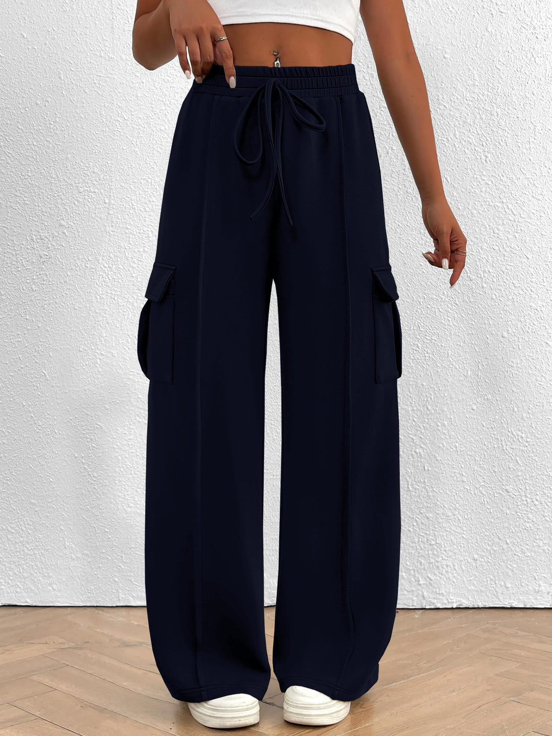 Damen Cargo-Hose mit weitem Schnitt und elastischem Bund R&B