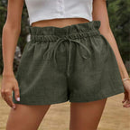 Damen lässige Shorts mit elastischem Bund R&B