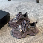 Damen leichte Lace-Up Sneakers mit robustem Obermaterial und flexibler Sohle R&B