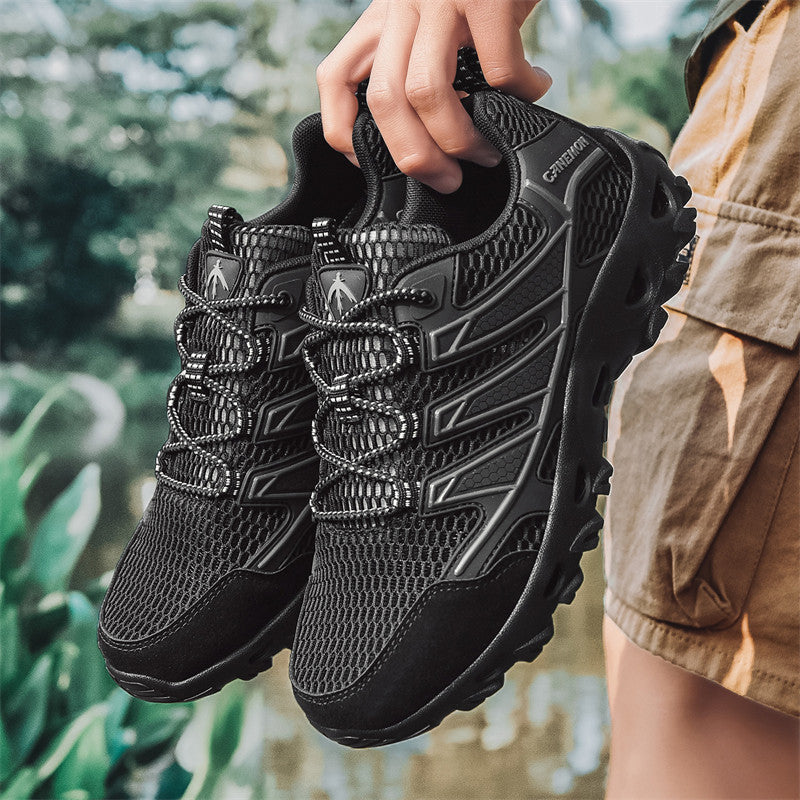 Damen Sportliche Outdoor-Sneaker mit atmungsaktiver Mesh-Oberfläche und rutschfester Sohle R&B