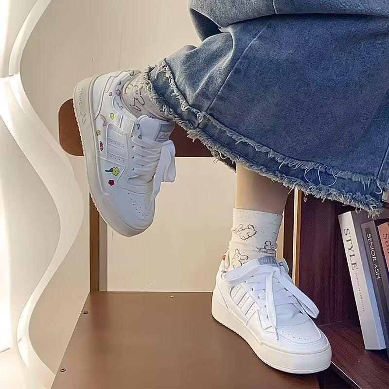 Damen Sportliche Sneakers mit floralem Design R&B