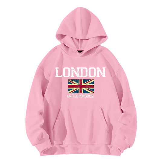 Damen Kapuzenpullover im urbanen London-Style mit Kängurutasche und gemütlichem Schnitt R&B
