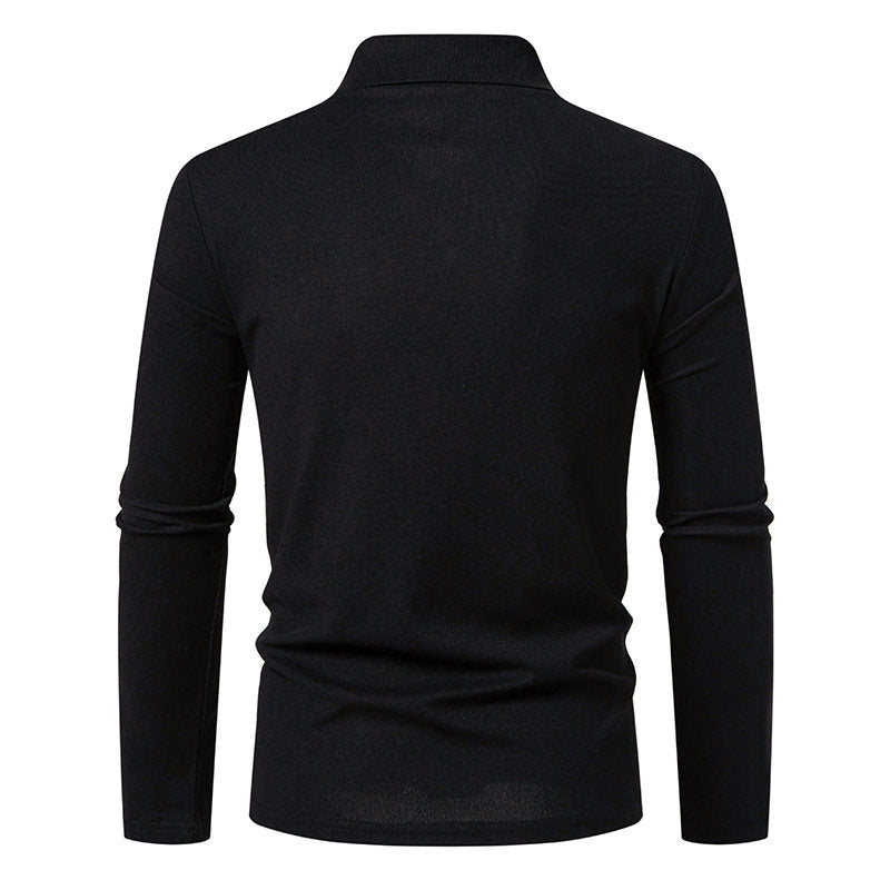 Herren Langarm Polohemd mit exklusivem Kragendesign
