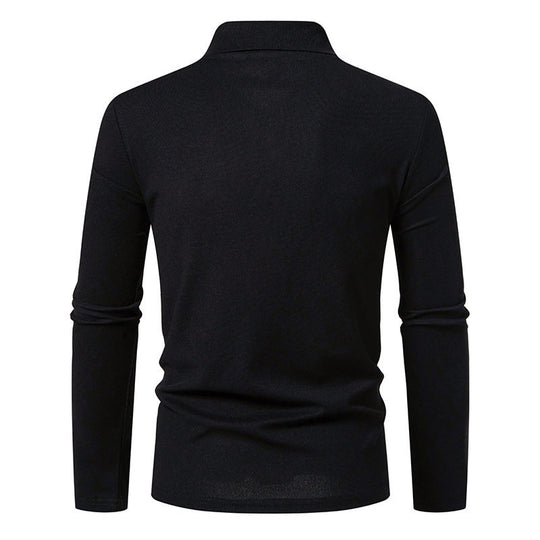 Herren Langarm Polohemd mit exklusivem Kragendesign R&B
