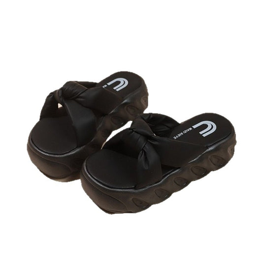 Damen Trendige Riemchen-Sandalen mit geknotetem Design R&B