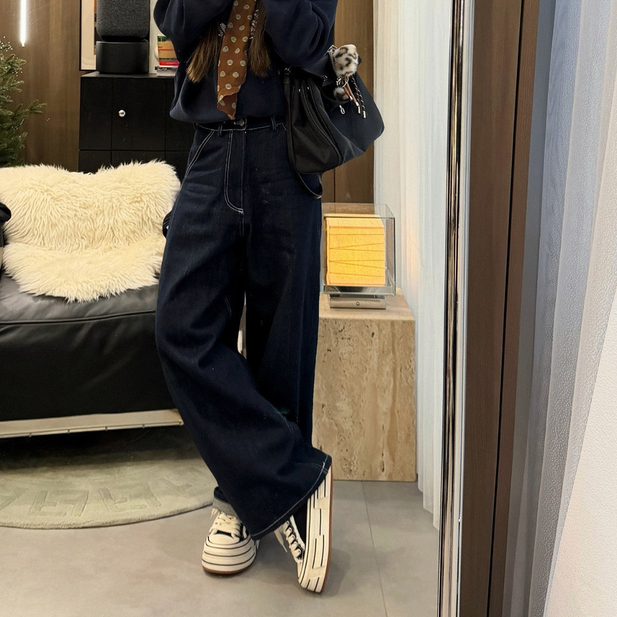 Damen Plateau Sneakers im Street-Style mit modernen Textil-Details R&B