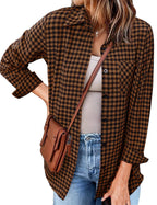 Damen Karo-Hemd mit lässigem Schnitt und Brusttasche R&B