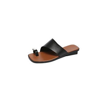 Damen modische Komfortslides mit elegantem Riemen R&B