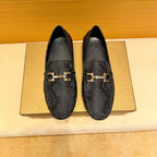 Herren Mokassin mit raffiniertem Schlangenleder-Design und elegantem Metallverschluss R&B