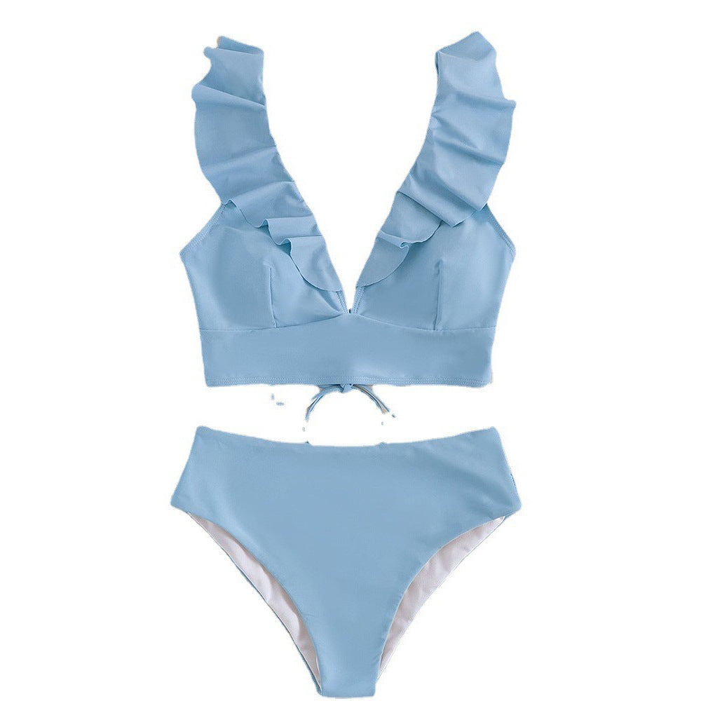Damen Bikiniset mit verspielten Rüschendetails R&B