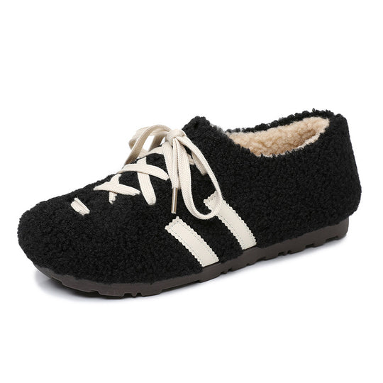 Damen Komfortable und warme Fleece-Hausschuhe mit rutschfester Sohle R&B