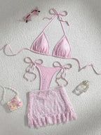 Damen Spitzen-Bikini mit Rüschen R&B