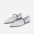 Damen Elegante und moderne Ballerinas mit asymmetrischem Riemen R&B