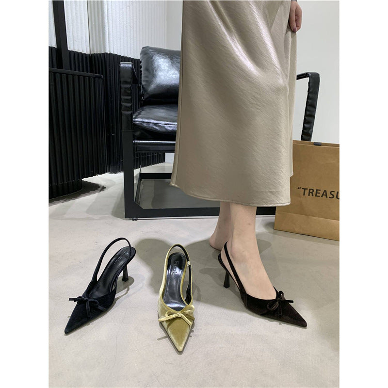 Damen Slingback Pumps mit zierlichem Schleifendetail R&B