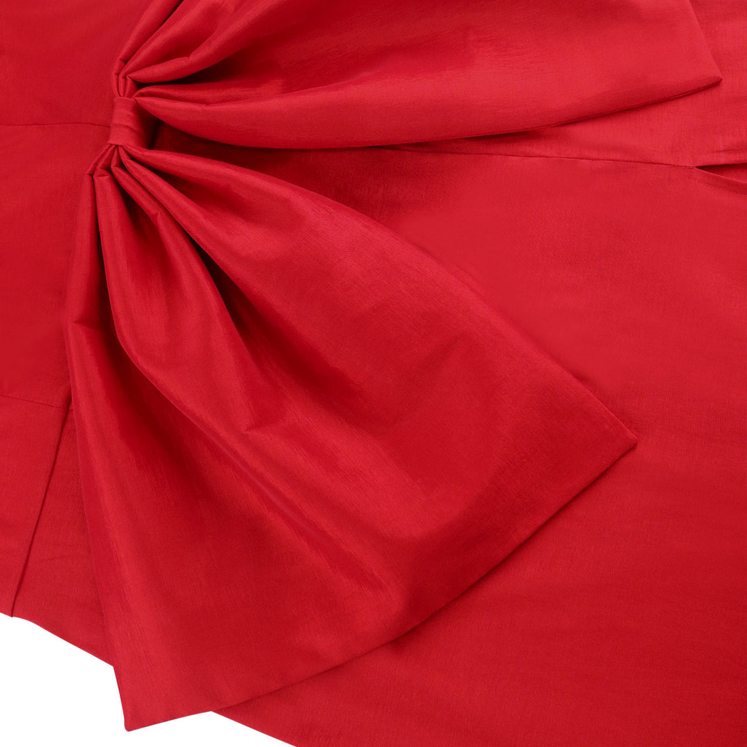 Damen Elegantes Abendkleid mit dekorativem Schleifen-Akzent und hohem Schlitz R&B