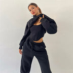 Damen Crop-Top mit integriertem Waist Trainer R&B