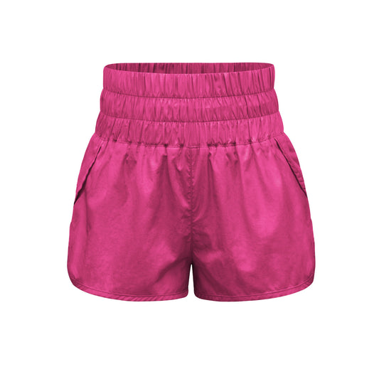 Damen sportliche Shorts mit elastischem Bund und praktischen Eingrifftaschen R&B