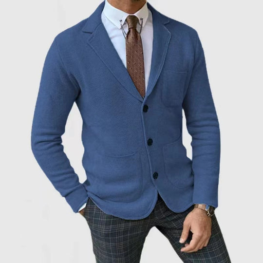 Herren stilvolle Strickjacke mit praktischen Taschen R&B