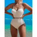 Damen Hochtaillierter Badeanzug mit eleganten Rippdetails R&B
